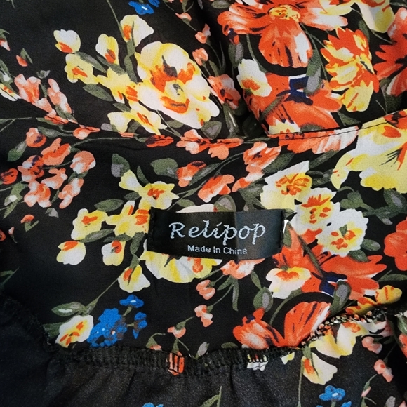 Relipop Kimono Black Size L Lace Trim - Picture 13 of 17